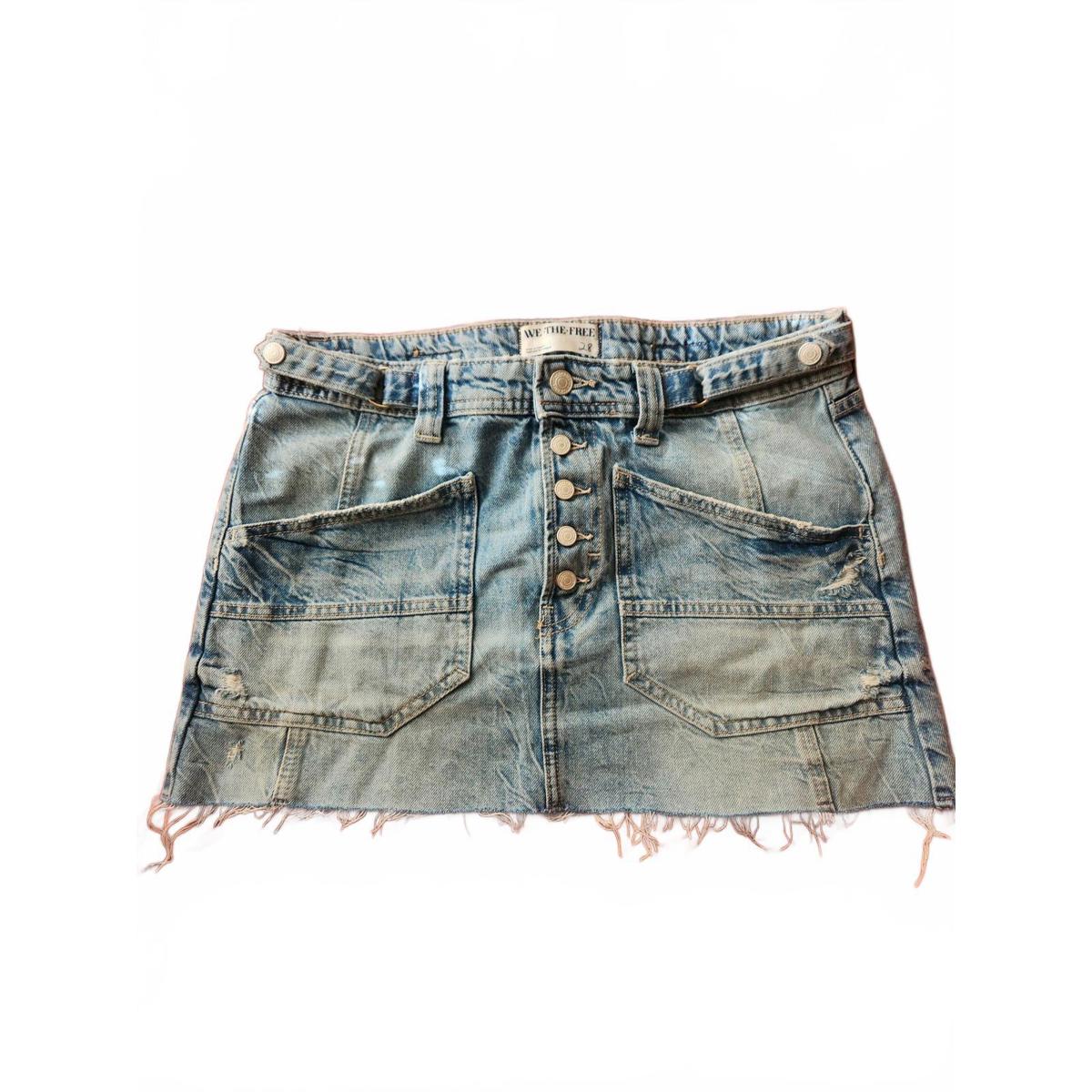 We The Free By Free People Izzie Mini Denim Skirt